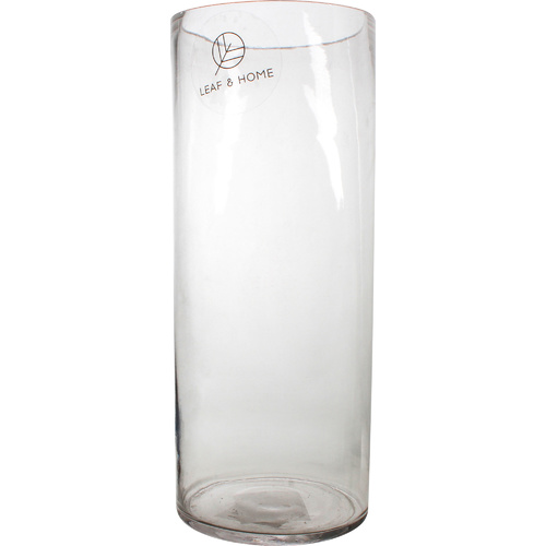 Hand Crafted Cylinder Glass Vase 12cm D x 30cm H