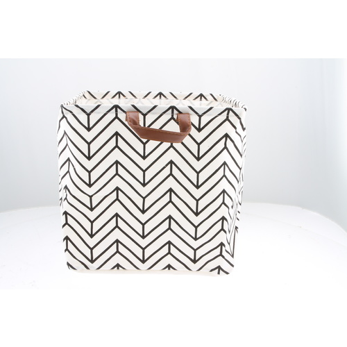 Chevron Cube Storage Basket 33 x 33 x 33cm