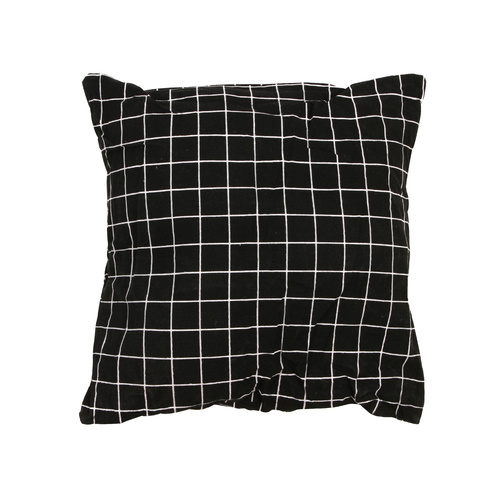 Black Check Cushion 45 x 45cm
