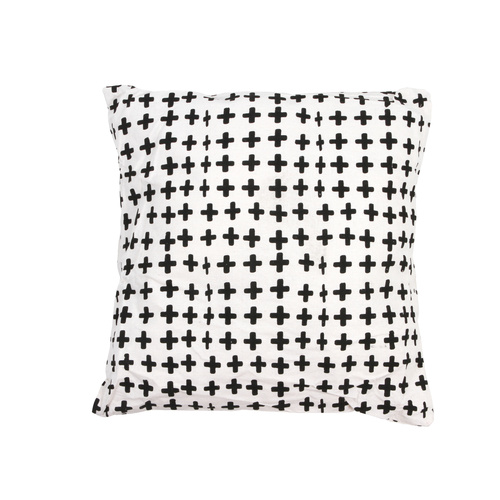 Black Cross Cushion 45 x 45cm