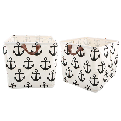 Anchors Cube Storage Basket 33 x 33 x 33cm