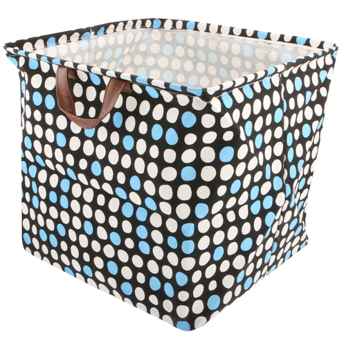 Blue Circles Cube Storage Basket 33 x 33 x 33cm