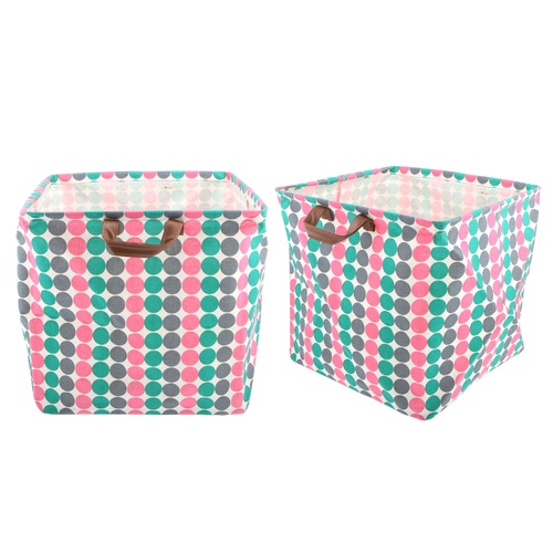Circle Colours Cube Storage Basket 33 x 33 x 33cm