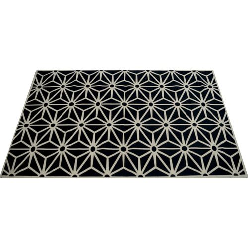 Woven Kaleidescope Rug Black 200 x 300cm