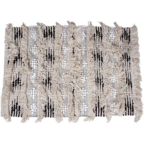 Makar Cotton Hand Knit Rug Fringe 60X90Cm