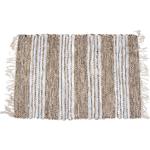 Lohri Cotton Leather Hand Knit Rug 60X90Cm