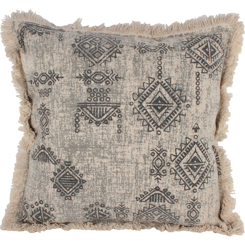 Madra Square Filled Cotton Cushion With Fringe 50x50cm 