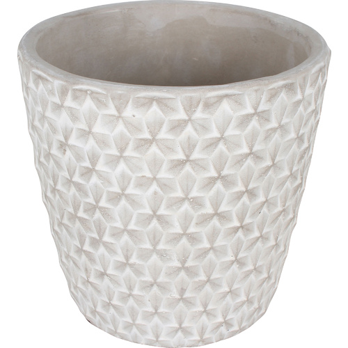 Concrete Pot 13.5X13.5X13.2Cm Tapered Round Diamond