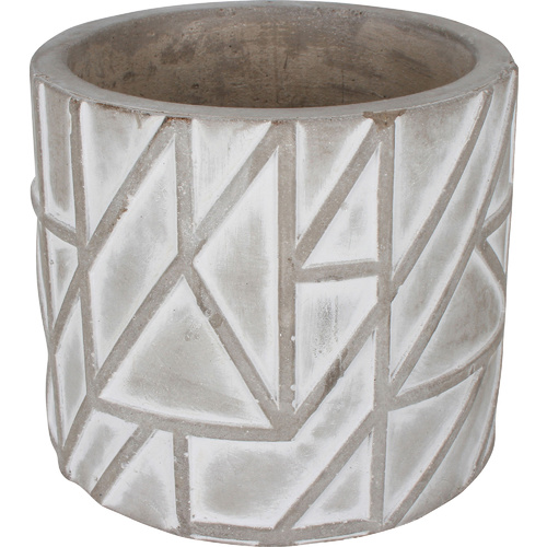 Concrete Pot 11.2X11.2X10Cm Round Abstract Triangle