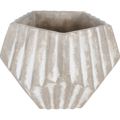 Concrete Pot 14X14X10.5Cm Abstract Polygon Shape