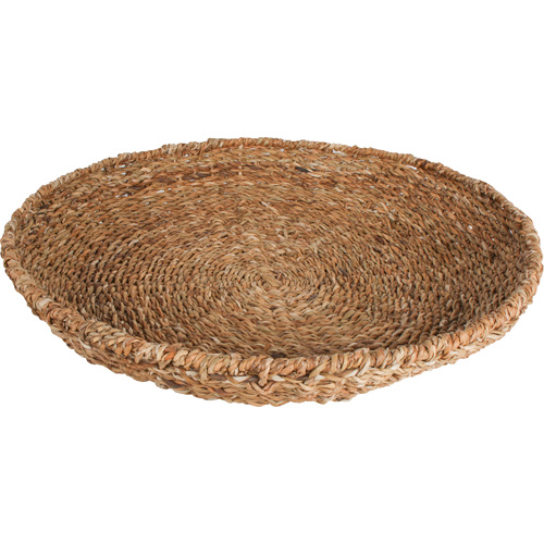 Seagrass Round Tray With Iron Frame 55 x 8cm