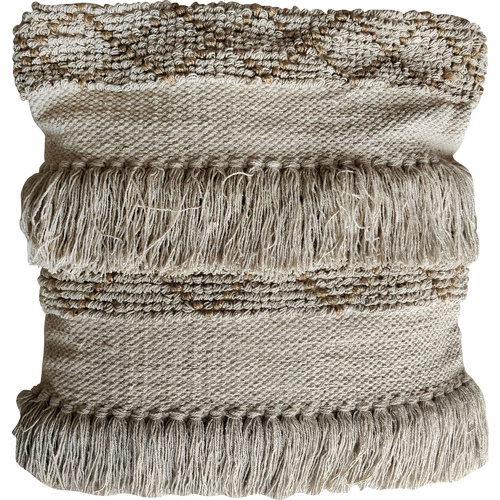 Aztec Cotton Cushion With Fringe 45x45cm