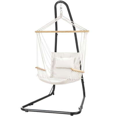 Hammock Chair with Heavy Duty Steel Stand - Hanging Swing Seat