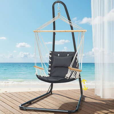 Hammock Chair with Heavy Duty Steel Stand  Comfortable Hanging Swing