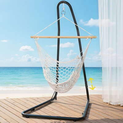  Hammock Hanging Chair with Heavy Duty Steel Stand - Elegant