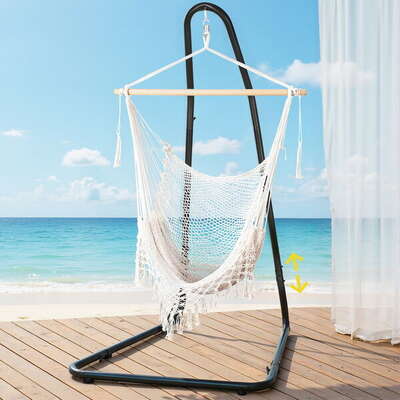  Hammock Hanging Chair with Heavy Duty Steel Stand - Stylish