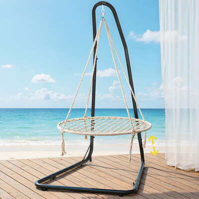 Hammock Hanging Chair with Steel Stand  Comfortable Swing Seat Durable