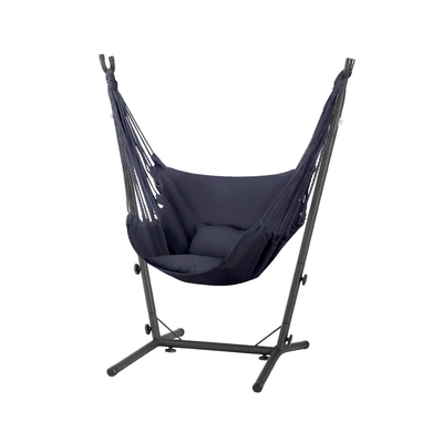 Hammock Chair Outdoor Camping with Stand Grey