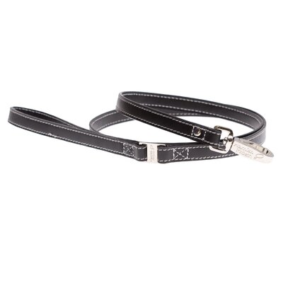Hamish Black Leather Dog Lead 
