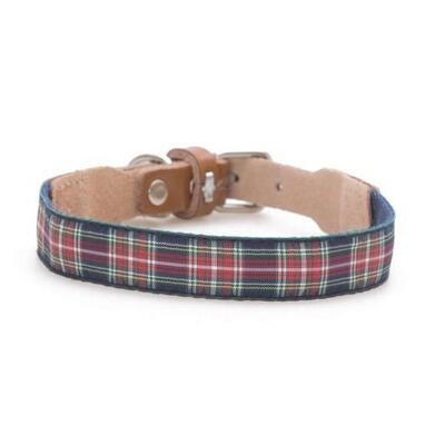 Tartan Blue Dog Collar 