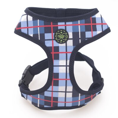 Tartan Blue Dog Harness Size Medium