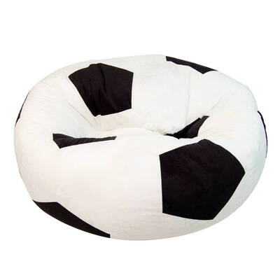 Micro Suede Football Soccer Ball Bean Shape Bag Indoor Outdoor Sofa Seat Chairs