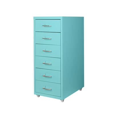 Filing Storage Cabinet 6 Drawer Blue