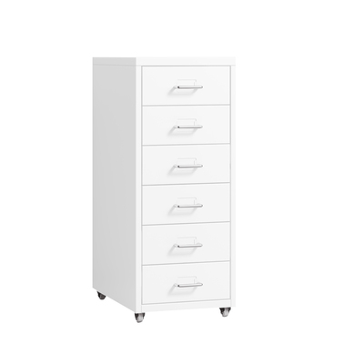 6 Drawer Office Cabinet Drawers White