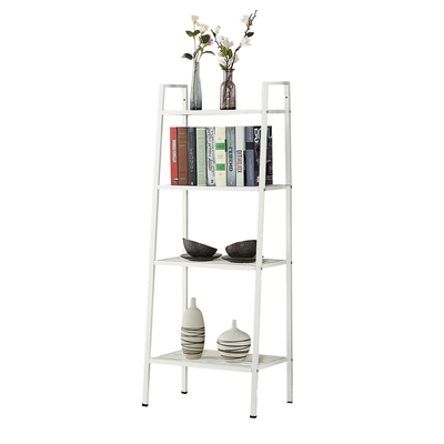 Bookshelf 4 Tier Ladder Shelf Unit Bookcase White