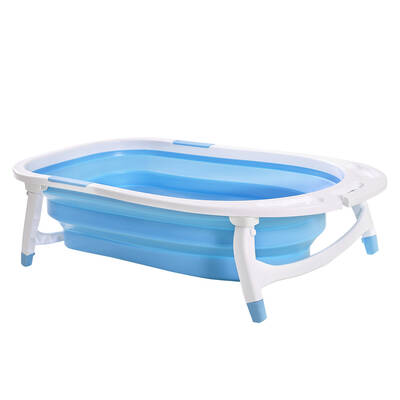 Baby Bath Infant Foldable Tub Bathing ShowerBlue