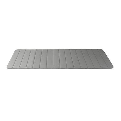 Bathroom Floor Mat Large Grey