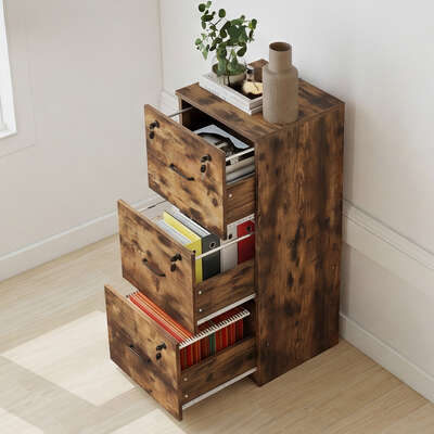3 Drawer Lockable File Cabinet Vertical | EXTG