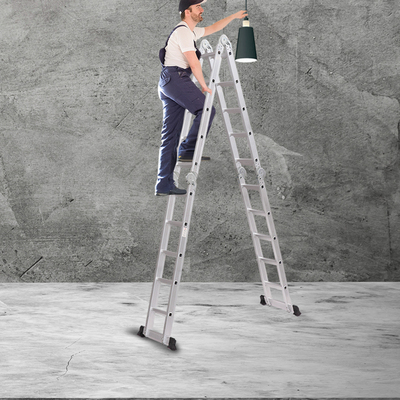 Multi Purpose Ladder 5.7M Aluminium Folding Platform Household Office Extension