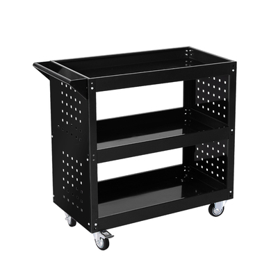 Tool Trolley Cart 3Tier Toolbox Black