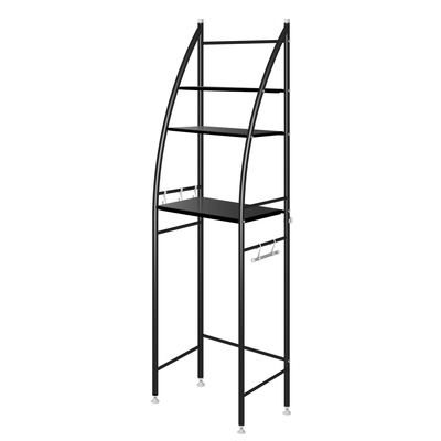 Toilet Shelf Bathroom Rack Storage Stand Organiser Wash Machine Steel Black