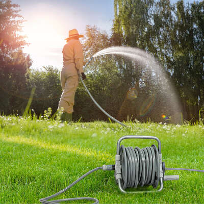 Portable Hose Reel 20M Grey 11x15cm