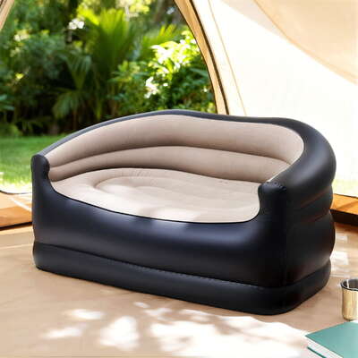 Outdoor Inflatable Air Sofa Two-Seater Lounge Chair with Pump for Camping