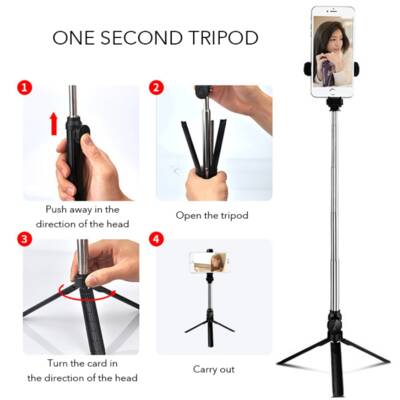 Selfie Stick Wireless Bluetooth For Android IOS Phones Ajustable Foldable Stretchable Selfie Stick And Tripod