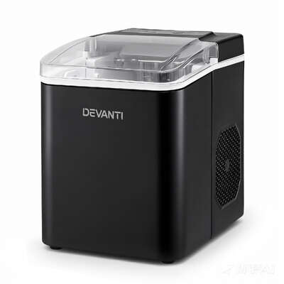 Portable Ice Maker Machine 12kg Countertop with Self-Cleaning 1.2L Black