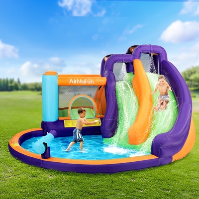 Inflatable Water Slide Kids Jumping Trampoline Castle Double Slide