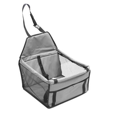 GREY Pet Car Booster Seat Puppy Cat Dog Auto Carrier Travel Protector Safety