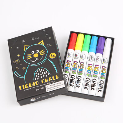 LIQUID CHALK MARKERS -6 COLORS