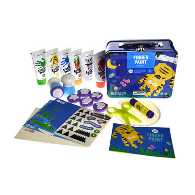 CHILDREN'S FINGER PAINT KIT(BLUE)