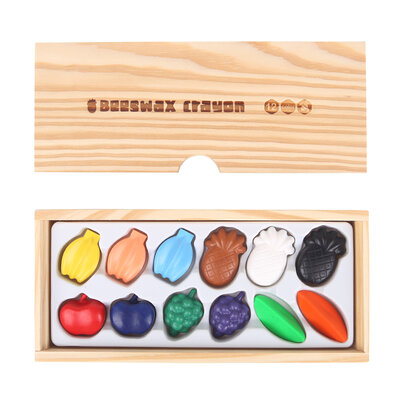 BEESWAX CRAYON -COLORFUL FRUIT -12 COLORS