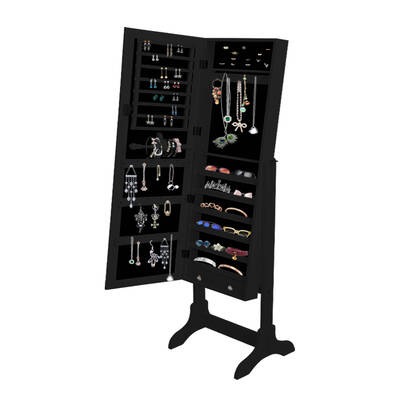 Mirror Jewellery Standing Cabinet Makeup Jewelry Box