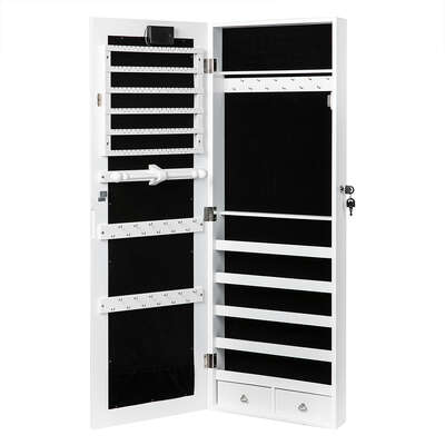 Stylish Mirror Jewellery Cabinet Touch - Foldable Function Classic
