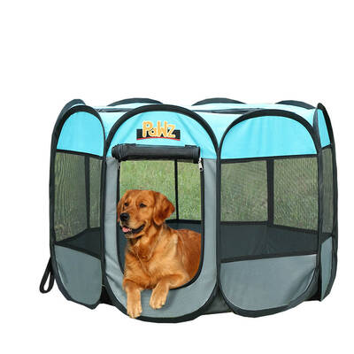 Dog Playpen Pet Play Pens Foldable Panel Tent Cage Portable Puppy Crate 30"