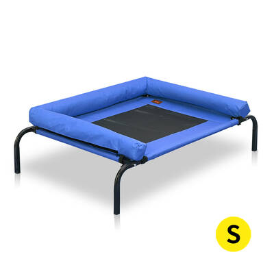 Pet Bed Heavy Duty Frame Hammock Bolster Trampoline Dog Puppy Mesh S Blue