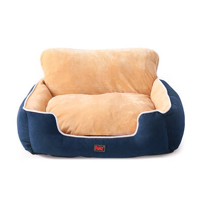 Pet Bed Pad Soft Plush Pillow Mat Blue XL