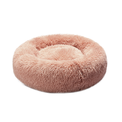 Pet Bed Cat Dog Donut Nest Calming XL Pink